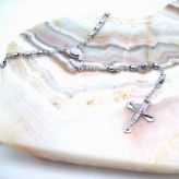 Бусы четки rosary beads из стали с ромбовидными бусинами Steel and Style